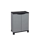 Kreher Kunststoffschrank Madera, im Rattan Design mit einem verstellbaren Einlegeboden mit 20kg Tragkraft - mittlere Version