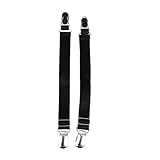 BESPORTBLE Verstellbare Damen Nylon Strumpfhalter Clips Metall Duckbill Klammern Schwarz Elastisch Komfortabel Für Dünne Strümpfe