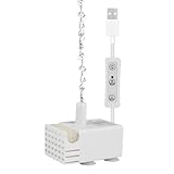 Katzenbrunnen Pumpe - Leises Mini Wasserkreislaufsystem | Kompakte Aquarium Pumpe | Effektive Zirkulation für Aquarien, Hydroponik, Zimmerbrunnen, Terrarien für Wasserpflege