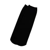 Elastisch – dünne Herrenstrümpfe, seidige Seide, 1 Paar, kurze Monogrammierung, Plüsch-Weihnachtsstrumpf, Schwarz , Einheitsgröße