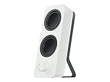 Logitech Z207 Kabelloser PC-Lautsprecher, Bluetooth, Stereo Sound, 10 Watt Spitzenleistung, 3,5 mm Eingang, Kopfhörerbuchse, Easy-Switch Feature, EU Stecker, PC/TV/Tablet/Handy - Weiß