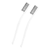 2 Stück Drahtbürsten zum Reinigen, Edelstahl Drahtbürsten, Borsten Mini Bürstenset Werkzeuge für die Küche, Industrieschweißen, Schlacke, Walnussschnitzen, Lücken, Rostentfernung