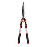 Recalma Teleskop heckenschere 65-85 cm - Hochwertige Gartenschere mit Stahlklingen, Kombi Astschere und Strauchschere, Manuell, Rot/Schwarz