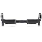 LOVEJIA Rennradlenker Carbon Drop Bar Aero Bars Schwarz 42cm 31.8' UD Matt Carbon Rennradlenker 400/420/440mm 119mm Drop 77mm Reach Straßenfahrradlenker