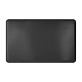 Art3d 1,9 cm Dicke Anti-Müdigkeit-Küchenmatte gepolsterte Küchenmatte rutschfestes Schaumstoff-Komfortkissen Stehpult Büro Garageboden 71 x 44 cm Schwarz