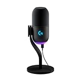 Logitech G Yeti GX dynamisches RGB-Gaming-Mikrofon mit LIGHTSYNC, USB-Mikrofon zum Streaming, Superniere, USB-Plug-and-Play für PC/Mac – Schwarz