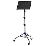 Tonuuoei Notenständer für Notenblätter, tragbar, multifunktional, mit Rädern, Geigenspieler