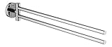 GROHE Essentials, Handtuchhalter 439 mm (2-armig, schwenkbar, geeignet zum Bohren, inklusive Schrauben und Dübel, verdeckte Befestigung), chrom, 40371001