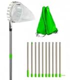 4.2M Obstpflücker mit Teleskopstiel, Apfelpflücker Pflückhilfe für Kirschen mit Edelstahlstange und Baumwollbeutel Kirschpflücker Diameter 16 cm Obstsammler Obstgreifer für Äpfeln, Pflaumen, Birnen