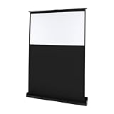 Schwarz Tragbare Projektionsleinwand, 16:9 Freestanding Floor Pull-up Projector Projection Screen, für Heimprojektionsräume Wohnzimmer Schlafzimmer Besprechungsräume 133 * 75cm