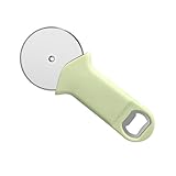 LOLIPPYY Pizzaschneider und Flaschenöffner aus Edelstahl Scharfes Robustes Pizzarad mit Drehbarer Klinge Vielseitig für Teig Kuchen und Pizza Praktisches Küchenwerkzeug in Grün Leicht und