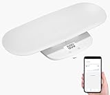 newgen medicals 3in1-Waage: Smarte 3in1-Akku-Baby-, Tier- & Personenwaage, App, 50 g bis 120 kg (Elektronische Personenwaage, Baby-Waage)