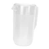 Hoement Große Wasserkanne aus Transparentem Kratzfestem Acryl mit Skala Hitzebeständig und Stoßfest als Getränkekühler für Zuhause und Partys