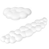 White Cloud Tastatur-Handgelenkauflage, weiche, bequeme, niedliche Tastatur-Handgelenkauflage, Maus-Handgelenkauflage, rutschfeste Unterseite, Tastatur-Handgelenkauflage-Set für Desktop-Computer