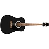 Fender FA-25 Dreadnought Akustikgitarre, Walnussgriffbrett, Schwarz