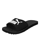 PUMA Unisex Purecat Flip-Flop, Black-White, 47 EU