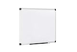 Bi-Office Magnetisches Whiteboard Maya, 60 x 45 cm, Lackierte Stahloberfläche, Trocken Abwischbar, Memoboard mit Aluminiumrahmen und Stifteablage, Magnettafel