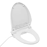 Intelligenter Toilettensitz mit Fernbedienung, Beheizter Dusch-WC Aufsatz, Warmwasser-Bidet & Warmlufttrocknung, LED-Nachtlicht, IPX4 Wasserschutz, Einfache Montage 51 x 39 x 14 cm