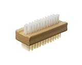 Holz-Nagelbürste mit weißen Borsten, Handwaschbürste, doppelseitig