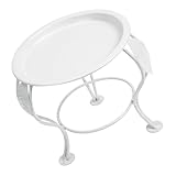 BCOATH Eisen Blumentopfständer Dreibeiniger Pflanzenhalter Weiß Platzsparend für Indoor Balkon Garten Vielseitiges Pflanzregal für Kleine Blumentöpfe und Dekoration