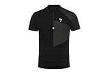 Herren Fahrradshirt Trikot Funktionsshirt Atmungsaktiv (DE/NL/SE/PL, Alphanumerisch, M, Regular, Regular, Schwarz)