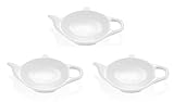 TAMLED Teebeutelablage Porzellan Set aus Porzellan in Teekännchenform Teegenuß im kleinsten Detail als Teebeutelhalter, Saucenschale oder Teesiebablage