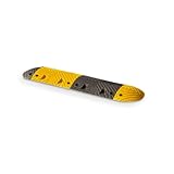 wolk Fahrbahnschwelle für Richtgeschwindigkeit 30 km/h - Länge: 150 cm - Höhe: 5 cm - Mit Reflketor - Gelb/Schwarz - Hartgummi - Bodenschwelle - Temposchwelle - Bremsschwelle