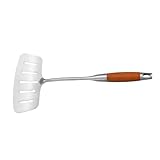 TOYANDONA Edelstahl Pfannenwender mit Holzgriff Rostfrei Breiter Multifunktionaler Spatel zum Wenden von Fleisch und Fisch Glatte Oberfläche Ergonomisch Langlebig Küchenutensil für Braten