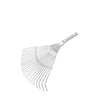 Amig - Besenkopf aus Metall für den Gartenbau | Mit 22 Verstellbaren Stacheln und Lamellen aus Stahl | Rechen zur Rasenreinigung | Laub- und Gartenerde | Verstellbar von 30 bis 50 cm