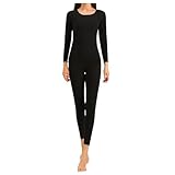 Rrongwn Thermo Unterwäsche Damen Set Ski Thermo-Unterwäsche Winter Thermowäsche Skiunterwäsche Warm Thermo Unterwäsche Set Isolierende Funktionsunterwäsche Sport Kompressionsanzug