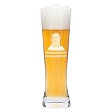 Weizenglas mit Gravur personalisiert | Weizenbierglas mit Fotogravur | 500ml spülmaschinenfest graviert | Geschenke für Männer zum Geburtstag | Bierglas mit Gravur