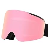 KPTENG Magnetische Skibrille UV-Schutz Snowboardbrille Antibeschlag-Doppelschichten Skibrille Outdoor-Sport Schneebrille