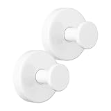 Edelstahl-Haken, Saugnapf-Handtuchhaken für die Wand, 2 x rostfreie Kleiderhaken, platzsparende Bademantelhaken für Badezimmer, Eingangsbereich