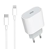 20W USB C Schnellladegerät, MFi Zertifiziert iPhone Ladegerät und iPhone Ladekabel, Netzteil PD Schnellladekabel USB C auf Lightning Kabel 1M für iPhone 14/14 Pro/14 Pro Max/14 Plus/13/12/11/XS/iPad