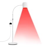 Hottoerak Rotlichtlampe Stehlampe, 660nm & 850nm & 940nm Infrarotlampe, 20W COB Red Lights Strahler, 5 Helligkeit & 10/20/30Min Timer, Rotlicht für Hause, Büro
