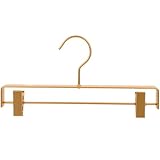 BESPORTBLE Aluminium Kleiderbügel für Hosen mit Clips Platzsparender Metall Hosenbügel zur Schrankorganisation Goldfarbener Hosen Klemmbügel für Leggings und Röcke