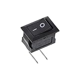 BUUV 5 STÜCKE KCD11 Wippschalter 10 * 15mm Mini Druckschalter EIN-AUS/EIN-AUS-EIN 2 Pins / 3 Pins 3A 250VAC / 6A 125VAC 10x15mm(Color:Jet Black)