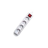 Steckdosenleiste - Deutsche 4-Fach Steckdosenleiste ohne Kabel, mit Schalter, weiß, ideal für mehrere elektrische Anschlüsse.