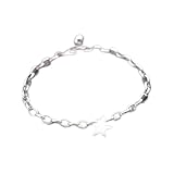 925 Sterling Silber Vintage Stern Perle Charm Armband Armreif für Frauen Hochzeit Schmuck Geschenk