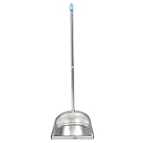 ZUNOXAZ Kehrschaufel mit Langem Griff Staubschaufel Abnehmbar Rostfrei für Haushalt Büro Praktische Langlebige Bodenkehrhilfe Ergonomisch Platzsparend Nahtlos Dicht