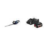 Bosch Professional 18V System Akku Heckenschere GHE 18V-50 + 18V System Akku Starter-Set: 1x GBA 18V 4.0Ah Akku + Schnellladegerät GAL 18V-40