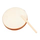 SOPOTUTU Kindertrommel Handklopfspielzeug Beidseitiges Holzspielzeug Frühe Musikalische Bildung Fördert Feinmotorik Hörfähigkeit und Musikalisches Talent Farbenfrohes Lerninstrument für