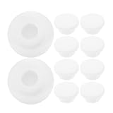 AUTSUPPL 10 Stück Runde Überlaufkappen aus Kunststoff für Badewanne und Waschbecken 16mm Überlauf Ablaufabdeckung für Badezimmer und Küchenspülen