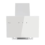 KKT KOLBE Dunstabzugshaube 60cm Umluft Abluft | Wandhauben Kopffrei | Edelstahl | Weiß | Glas | Gestensteuerung | SensorTouch Bedienung | TRIO6015W