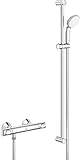 GROHE Precision Flow - Thermostat-Brausebatterie (wassersparend, Sicherheitssperre bei 38°C, langlebige Oberfläche), chrom, 34842000