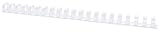 OFFICE PRODUCTS Plastikbinderücken 100 Stück DIN A4 16mm (145 Seiten) Binderücken Bindungskämme Plastikbindung | Kunststoff | Farbe: Weiß