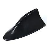 GERUI Haifischantenne Universal Auto –Haiflosse Autoantenne Universal Shark Autoantenne Verstärker AM FM Radio mit Wasserdichter Gummi (schwarz)
