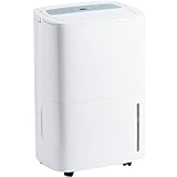 Elektrischer Luftentfeuchter 70L/Tag mit Auto-Modus & Schlauch Bautrockner für Keller, Badezimmer, Schlafzimmer bis 150㎡ Raumentfeuchter mit Digitaldisplay, Schimmel-Schutz, 360° Rollen, Leiser 40dB