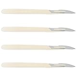 MOKKHNB Teigmesser Brot Bäckermesser 4 Stück mit Rutschfestem Griff und Leichtem Design für Brotbacken Toast und Obstschneiden