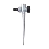 JSGHGDF 2 x Metall-Rasensprinkler für Hof, automatisch, Garten, Wassersprinkler, Spikes, Basis, verstellbare Sprinklerdüse, groß, medium, M